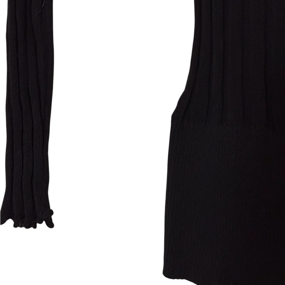 Guess | Like new cowl neck off the shoulder rib knit long sleeve sheer top - Picture 5 of 13
